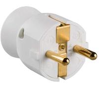 Clavija aérea 16A 250V, color blanco, ideal para conexiones eléctricas seguras en entornos interiores y exteriores.
