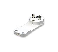 Clavija aérea ultrafina blanca para mueble, con diseño compacto ideal para espacios reducidos y conexiones eficientes.