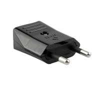 Clavija Bipolar Negra 10 A - Conecta dispositivos eléctricos de forma segura y eficiente en instalaciones eléctricas.