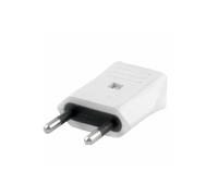 Clavija - clavija bipolar de 10 A, color blanco, ideal para conexiones eléctricas seguras y eficientes. Construcción duradera. Compatible con diversos cables.* #*