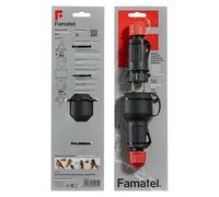 Clavija con base desmontable (Negro/Rojo, Plástico, IP54, 16 A)