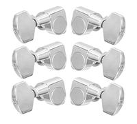 Clavija de Guitarra 6 Piezas, Perilla de Afinación Cabezal Plata