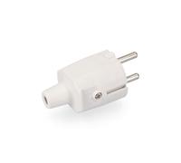 CLAVIJA GOMA 10/16A 250 V T/TL IP44 4,8 mm BLANCA RETRACTILADA EDM