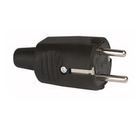 Clavija goma 16a 230v negra