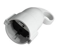 Clavija hembra aerea schuko a dedo blanca 16a/250vac dh 36.040/d/b