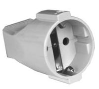 Clavija red electrica schuko hembra 4,8mm 16a/250vac color blanco k17