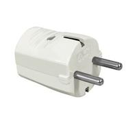 Clavija red electrica schuko macho 10/16a/250vac color blanco k16000