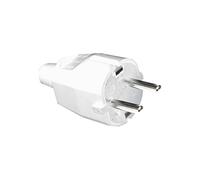 Clavija red electrica schuko macho 16a/250vac goma color blanco