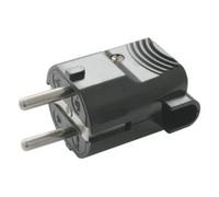 Clavija red schuko macho acodada 16a/250vac negro