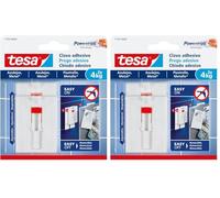 Clavo autoadhesivo tesa sujecion hasta 4 kg uso azulejos removible blister de 2 unidades (Paquete de 2)