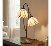 Clayre&Eef Lámpara de mesa de estilo Tiffany Liliana, 2 luces