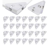 Clear Binder Clips - 30 Pieces Cute Clear Triangular Planner Organizer