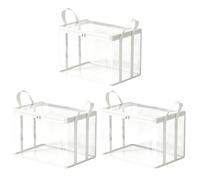Clear Book Storage Bag, Zipper Organizer Pouch, Media Case Holder 14.96in | Moving Bag, Transparent Zipper Design, Store Books Clothing Movie Cases Video Game Disks Media For Closet Shelf