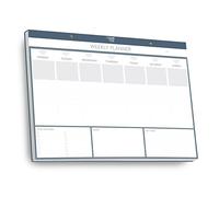 Clear Mind Concepts - Alfombrilla de escritorio para planificador semanal, 52 hojas de papel de 120 g/m², productividad, planificación y organización (paisaje A3 de primera calidad)