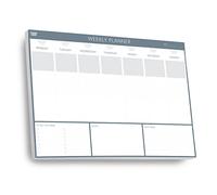 Clear Mind Concepts® - Bloc de escritorio semanal con 52 hojas A4 sin fecha, papel de calidad de 120 g/m², aumenta tu productividad y organización
