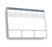 Clear Mind Concepts®,Planificador semanal de escritorio con 52 hojas de papel de 120 g/m² sin fecha para el hogar, el trabajo, la productividad, la planificación y la organización (A3 Paisaje)