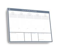 Clear Mind Concepts - Planificador semanal de productividad, 52 hojas A4 extraíbles, organizador de horarios sin fecha para escritorio, oficina, escuela, hogar, seguimiento de prioridades, tareas y