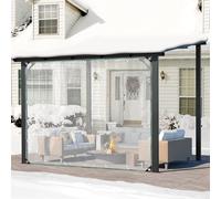 Clear Tarp Curtains, 0.3mm Gazebo Plastic Waterproof Side Panels, Winter Outdoor Cold and Warm Panel Curtains, Transparent Vinyl Tarpaulin Cover, Customizable(4x2.5m/13.1x8.2ft)