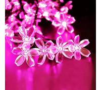 Clearhill 2pack Cuerda de Luces con Batería y USB 9.8FT/3M Rosa 20LED Cerezo en Flor, Decoración Interior/Exterior - Ideal para Navidad, Jardín, Cumpleaños, Bodas, Fiesta