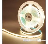 Clearhill 5V USB COB led tira de luces,6.56FT / 2M,Blanco natural 4000K,320LEDs / M,8mm de ancho,No impermeable IP20,1M cable USB