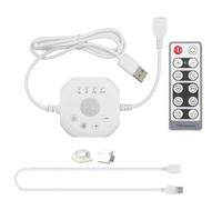 Clearhill Interruptor de atenuación con Sensor de Movimiento USB de 5 V con Control Remoto, Brillo Ajustable y retardo de Tiempo, Modo de luz Diurna y Nocturna (5VUSB+Remote-1Pack)