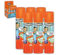 Cléopatre - Cléostick Marine - 6 Barras de Pegamento Azul de Secado Lento - Ideal para Niños a partir de 3 Años - Aplicación Fácil y Precisa - Sin Disolventes, Limpieza con Agua - 6x15g