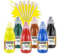 Cleopatre - EAD250x6A - Pack de 6 frascos de tinta de dibujo, 250 ml, colores primarios