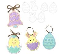 Cléopâtre - Kit de decoración de Pascua - Juego de 6 colgantes de cartón para decorar - Ocio creativo infantil