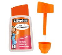 Cléopatre - Pegamento Transparente Fuerte L'Adhésive - Con Pincel Integrado en el Tapón - Pegamento en Gel Ideal para Papel y Cartulina, Trabajos Escolares a partir de 6 Años - 80gr