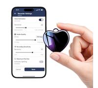 CleverTalk Heart Grabadora de Voz con IA | Activada por Voz | App Móvil, Mac, Windows y Web | Cloud Europea GDPR | 64GB | Audio HD 1536kbps | USB-C