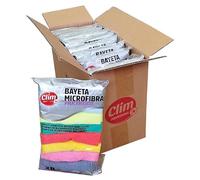Clim Profesional 80 Bayetas Microfibra Colores Surtidos 30x30cm Solo Agua