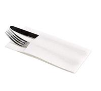 Clim Profesional. 960 Servilletas canguro porta cubiertos especial para la hostelería. 40x40 cm en color blanco. Caja 960 uds