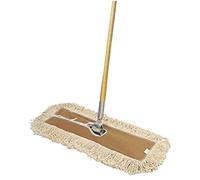 Clim Profesional - Mopa Plana de Limpieza de Suelos 65 CM. Sistema Luxury Pro 100% Algodón Natural con Bastidor y Mango. Elimina Polvo y Suciedad de Todo Tipo de Superficies. Tamaño 65CM