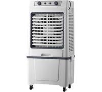 Climatizador Evaporativo 3 en 1 Portátil con Depósito 40L, Oscilación 120°, 3 Velocidades y Cristales de Hielo, Enfriador Industrial para Habitaciones Grandes, Fábricas, Oficinas,Titanium Hollow Ash