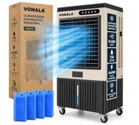 Climatizador Evaporativo Industrial Ultra Frío 15000m3/h, Cobertura 90m2, 130L, 660W, Evaporador Aire Acondicionado Bajo Consumo, Climatizador Industrial Portátil, Climatizador Evaporativo y Enfríador