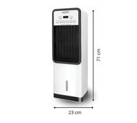 Climatizador evaporativo Portátil 2 en 1 Frío y Calor con Humidificador, Control Táctil y Remoto, Oscilación Amplia y Protección Inteligente