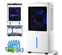 Climatizador Evaporativo Portátil sin Ventana con Depósito 25L, 3 Velocidades y Oscilación para Casa y Oficina, Mando a Distancia, 78 x 39 x 34 cm