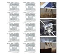 Clip de drenaje de agua para panel solar, 10 unidades, removedor de lodos resistente para bordes de 30 mm y 35 mm, kit de mantenimiento fotovoltaico, fácil de instalar, plateado (35 mm)