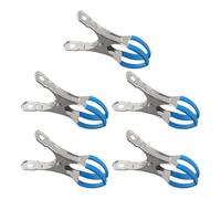 Clip de metal para lona de piscina de 50 mm para piscina de suelo para intex, sujeción segura, accesorios de invierno, color azul, 5 unidades