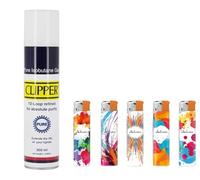 Clipper Gas Blanco Pure - 300ml + 5 MECHEROS Gratis Pure Isobutano Pack de 4 DISPAU