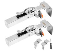 Clips de fijación de cajones de acero inoxidable para cajones de 21 mm a 50 mm de ancho ajustable para gabinete, abrazadera frontal para cajón, herramientas de carpintería para cajón (2)