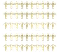 Clips de papel en forma de | 50 piezas de pinzas de oro en forma de corazón, clips decorativos de fantasía - para escuela, oficina, hogar, estudiantes y profesores