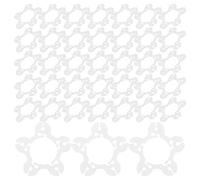 Clips De Plástico for Arco De Globos | Blanco 5.5x5.5x0.1cm 200uds Fijación de Arco y Guirnalda: for Decoración de Fiestas