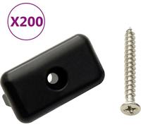 Clips de plataforma con tornillos 200 uds plástico acero inox