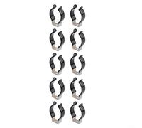 Clips de rizo de resorte, soporte de herramientas resistente montado en la pared para escobas, rastrillo, almacenamiento de tuberías, garaje, cobertizo, organizador, negro y plateado, 20-30 mm (30 mm