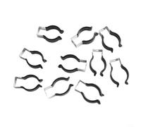 Clips de rizo de resorte, soporte de herramientas resistente montado en la pared para escobas, rastrillo, almacenamiento de tuberías, garaje, cobertizo, organizador, negro y plateado, 20-30 mm (30 mm
