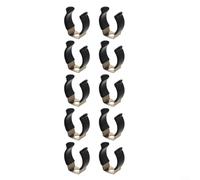 Clips de rizo de resorte, soporte de herramientas resistente montado en la pared para escobas, rastrillo, almacenamiento de tuberías, garaje, cobertizo, organizador negro y plateado, 20-30 mm (20 mm)