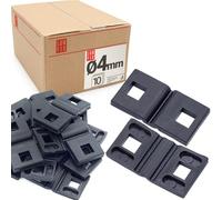Clips de sujeción de plástico para vallas de barras, 4 mm, arandela de sujeción para abrazadera de valla de rejilla, juego de 10 unidades