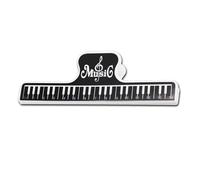 Clips fijos para partitura de música con patrón de piano, soporte para partituras de piano, clip de libro, abrazadera de papel, fácil de usar, clip de hoja para tocar guitarra, violín