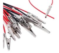 Clips profesionales universales, cables de prueba conductores Metal doble cabeza, Kits accesorios fijación(Black-20pcs)